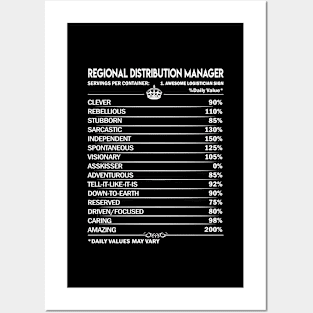 Regional Distribution Manager T Shirt - Regional Distribution Manager Factors Daily Gift Item Tee Posters and Art